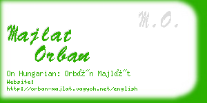 majlat orban business card